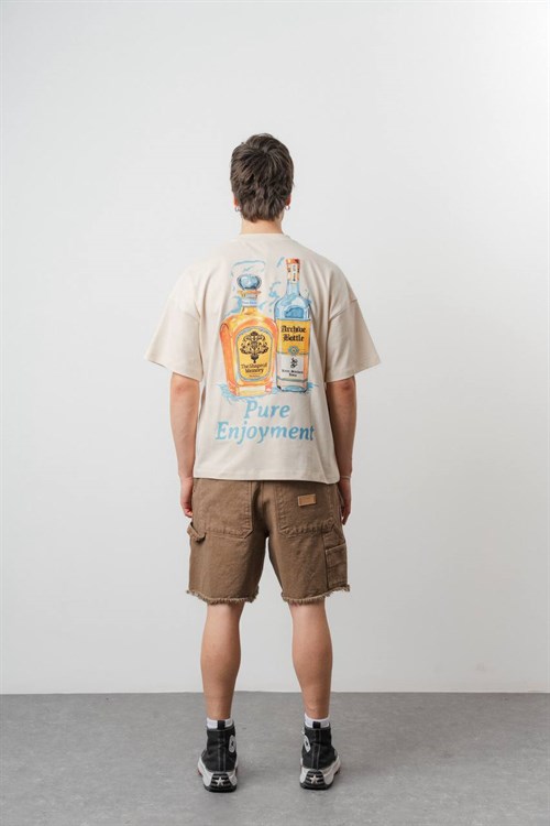 Wholesale Mens Beige T-Shirt