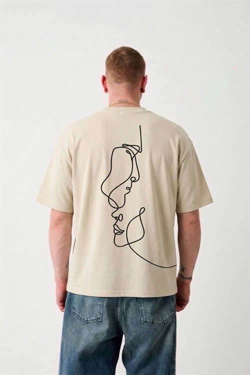 Wholesale Mens Beige T-Shirt 