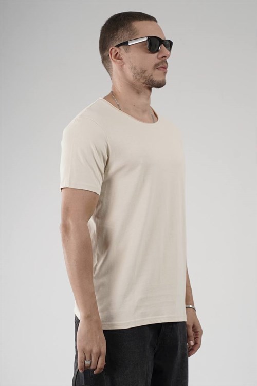 Wholesale Mens Beige T-Shirt