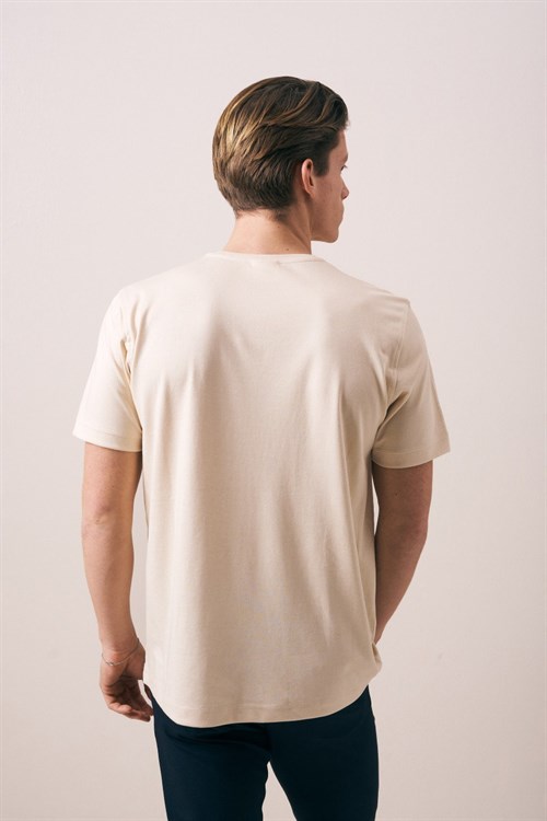 Wholesale Mens Beige T-Shirt