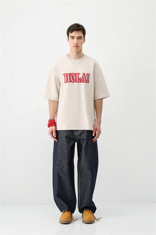 Wholesale Mens Beige T-Shirt