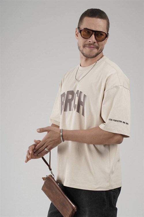 Wholesale Mens Beige T-Shirt