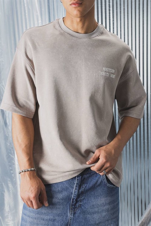 Wholesale Mens Beige T-Shirt 