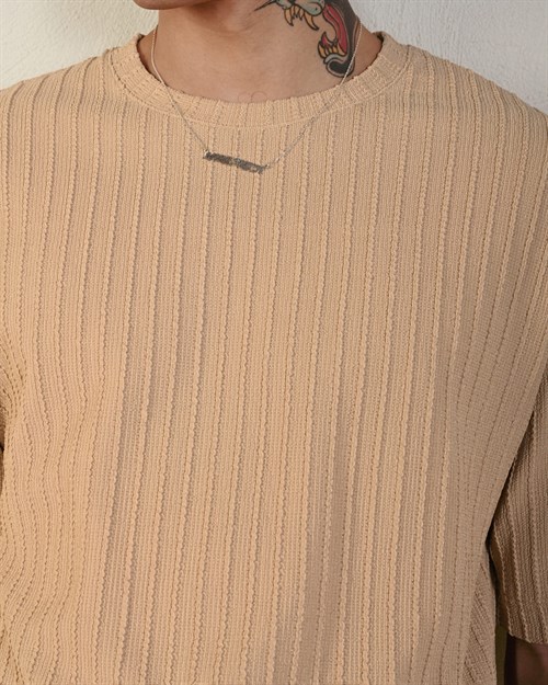 Wholesale Mens Beige T-Shirt