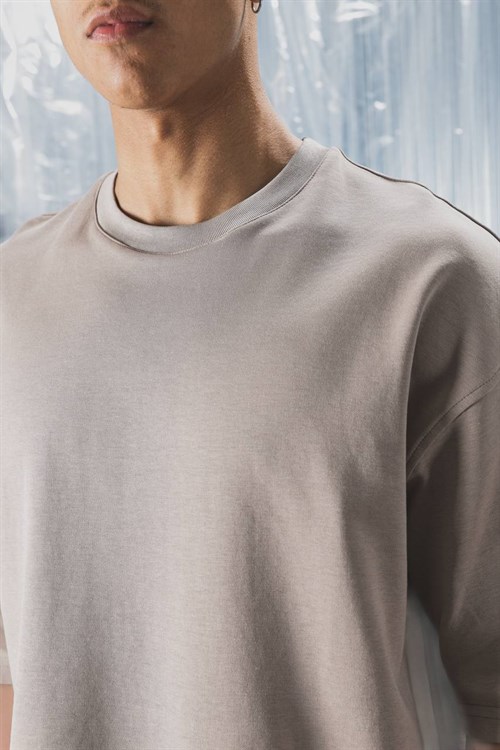 Wholesale Mens Beige T-Shirt 