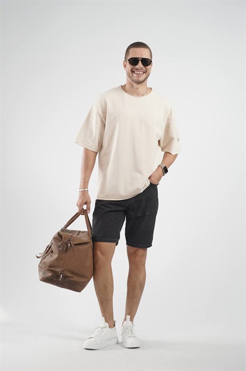Wholesale Mens Beige T-Shirt