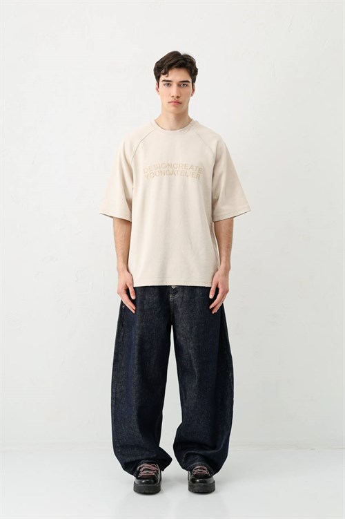 Wholesale Mens Beige T-Shirt