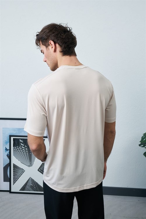 Wholesale Mens Beige T-Shirt