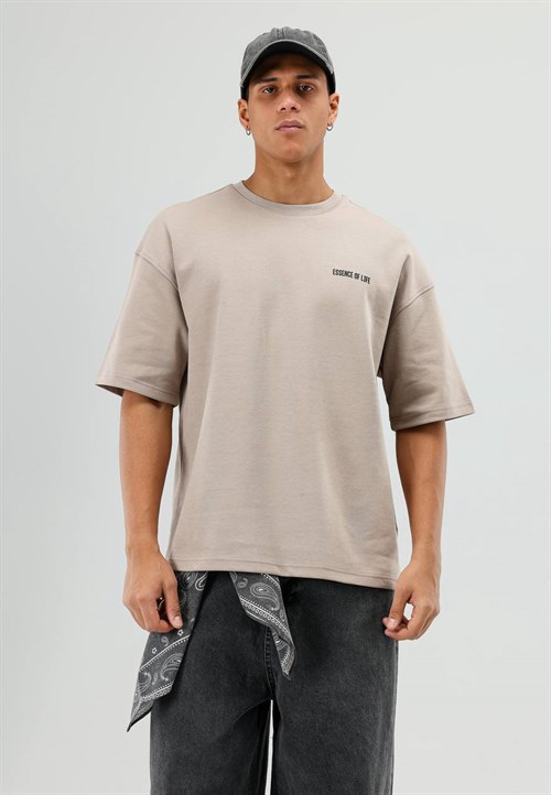 Wholesale Mens Beige T-Shirt