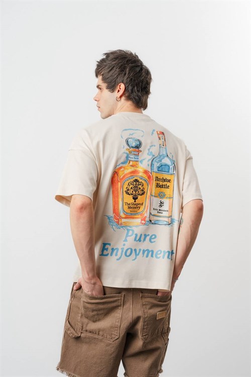 Wholesale Mens Beige T-Shirt