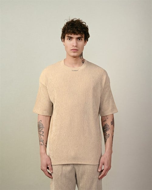 Wholesale Mens Beige T-Shirt
