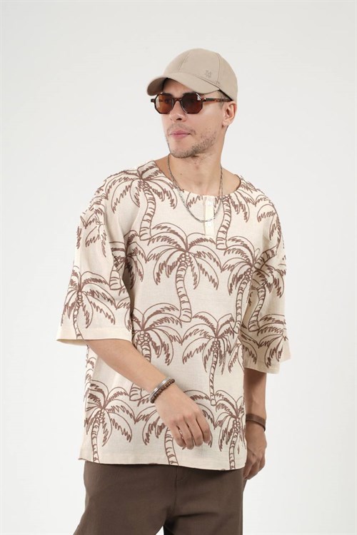 Wholesale Mens Beige T-Shirt