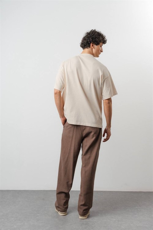 Wholesale Mens Beige T-Shirt