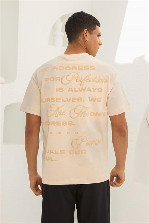 Wholesale Mens Beige T-Shirt