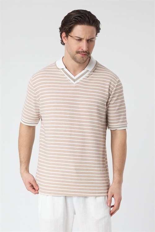 Wholesale Mens Beige T-Shirt