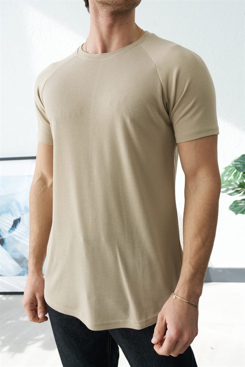 Wholesale Mens Beige T-Shirt