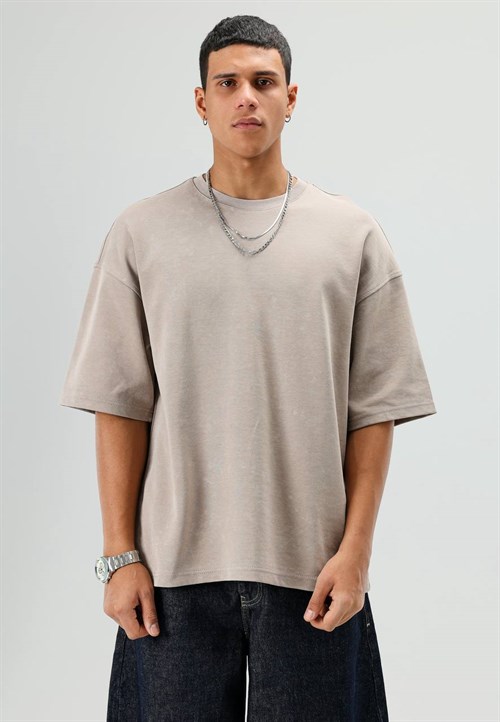 Wholesale Mens Beige T-Shirt