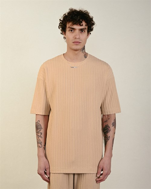 Wholesale Mens Beige T-Shirt