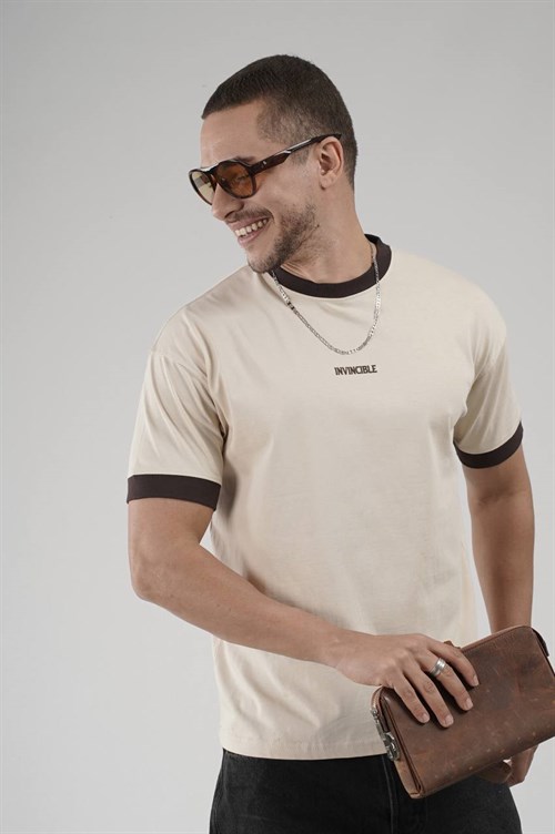 Wholesale Mens Beige T-Shirt