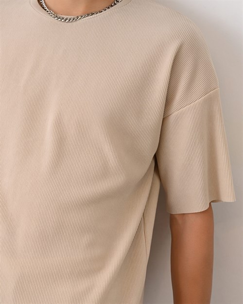 Wholesale Mens Beige T-Shirt