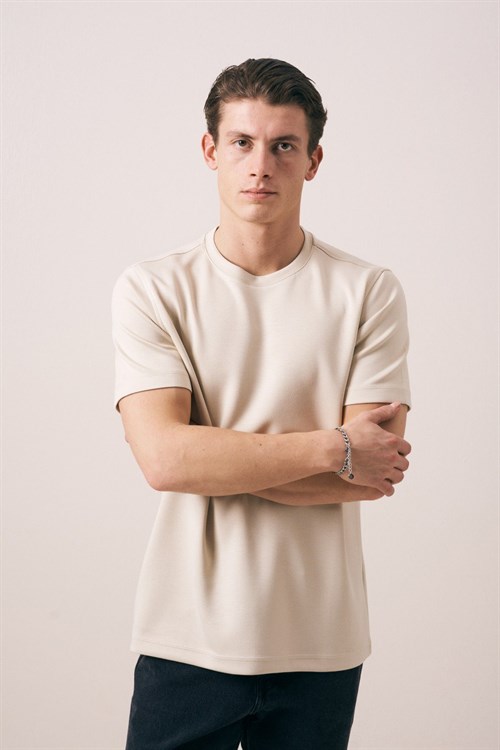 Wholesale Mens Beige T-Shirt