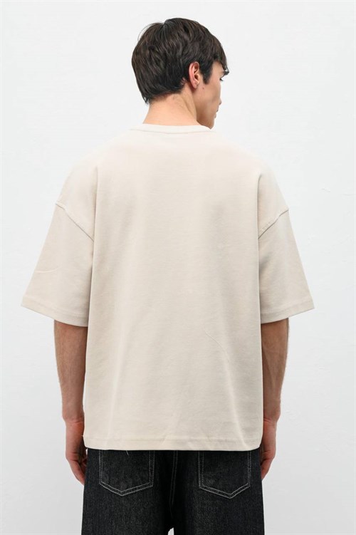Wholesale Mens Beige T-Shirt