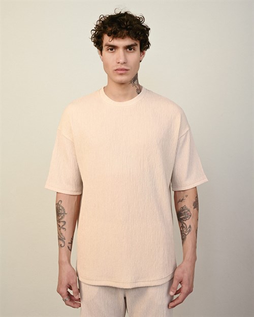 Wholesale Mens Beige T-Shirt