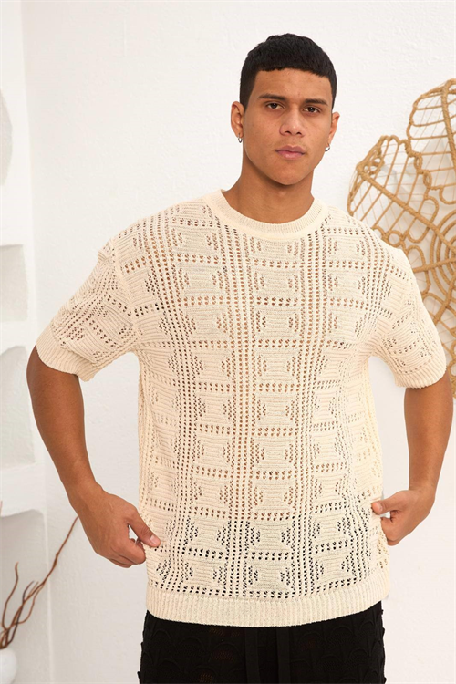 Wholesale Mens Beige T-Shirt