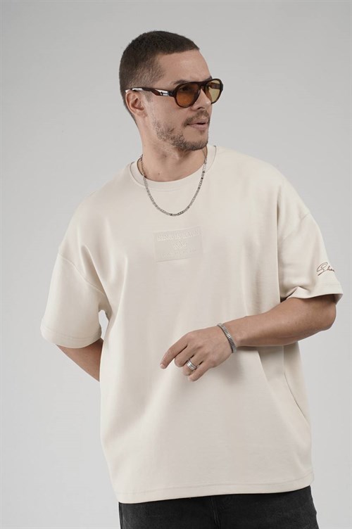 Wholesale Mens Beige T-Shirt