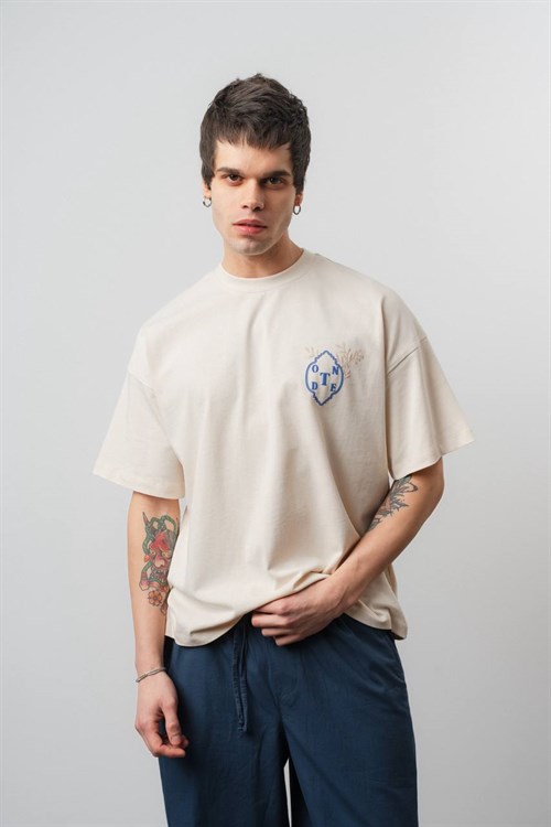 Wholesale Mens Beige T-Shirt
