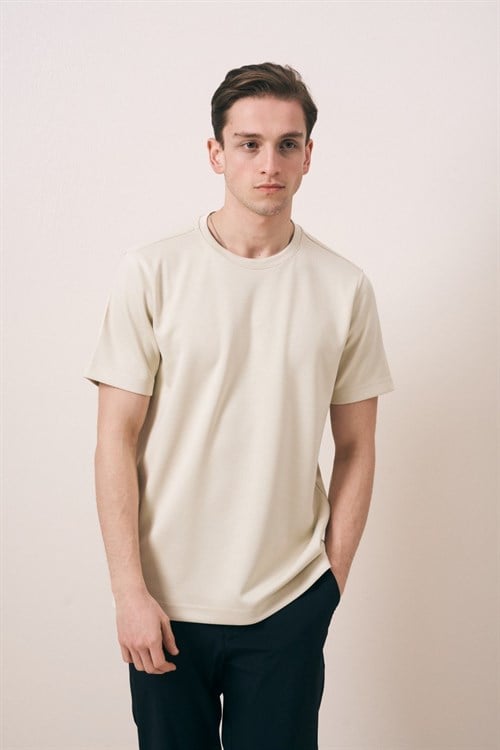 Wholesale Mens Beige T-Shirt