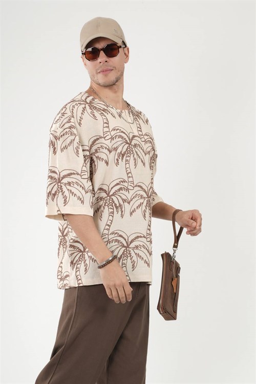 Wholesale Mens Beige T-Shirt