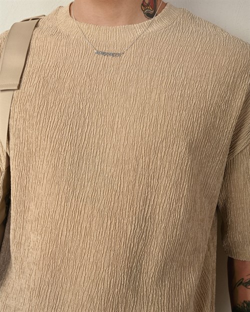 Wholesale Mens Beige T-Shirt