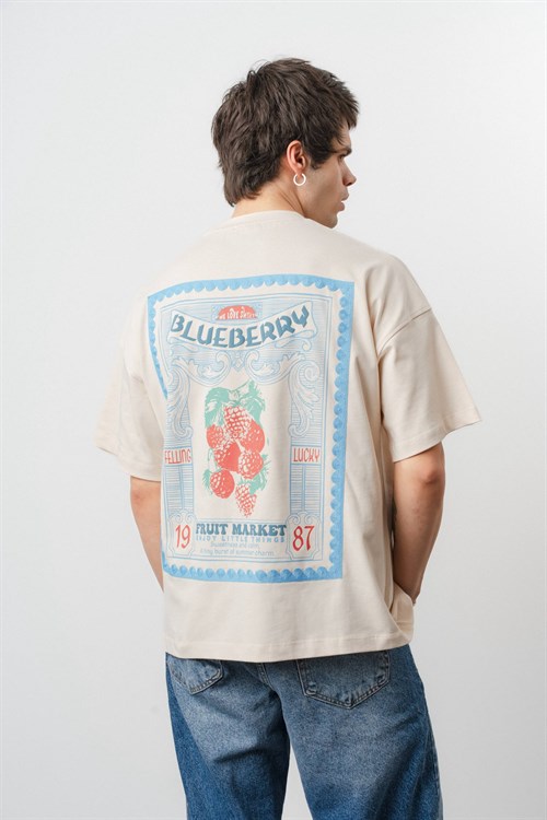 Wholesale Mens Beige T-Shirt
