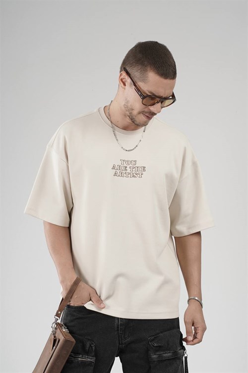 Wholesale Mens Beige T-Shirt