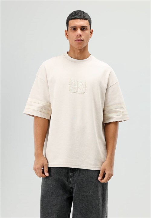 Wholesale Mens Beige T-Shirt