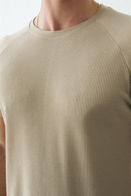 Wholesale Mens Beige T-Shirt