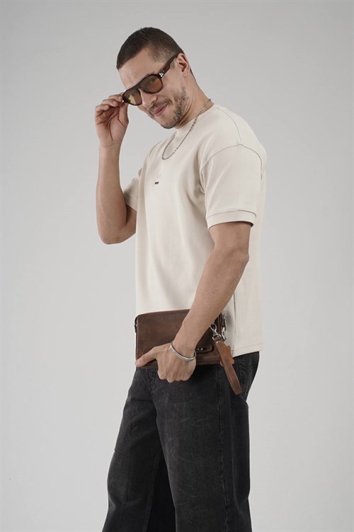 Wholesale Mens Beige T-Shirt