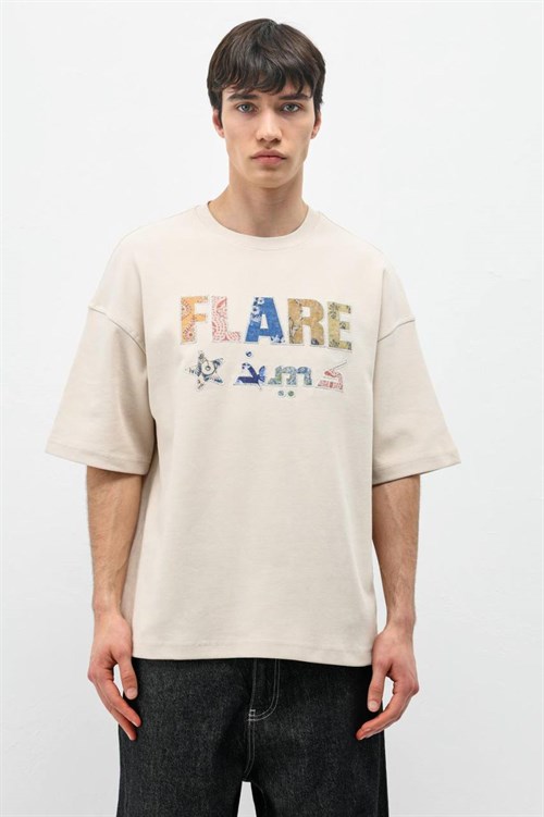 Wholesale Mens Beige T-Shirt