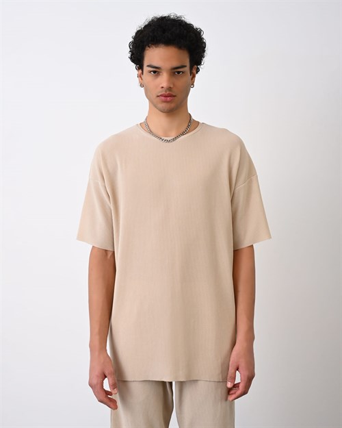 Wholesale Mens Beige T-Shirt