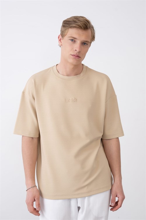 Wholesale Mens Beige T-Shirt