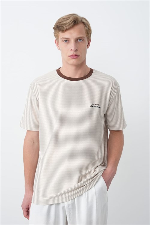 Wholesale Mens Beige T-Shirt