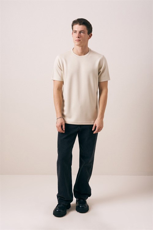 Wholesale Mens Beige T-Shirt