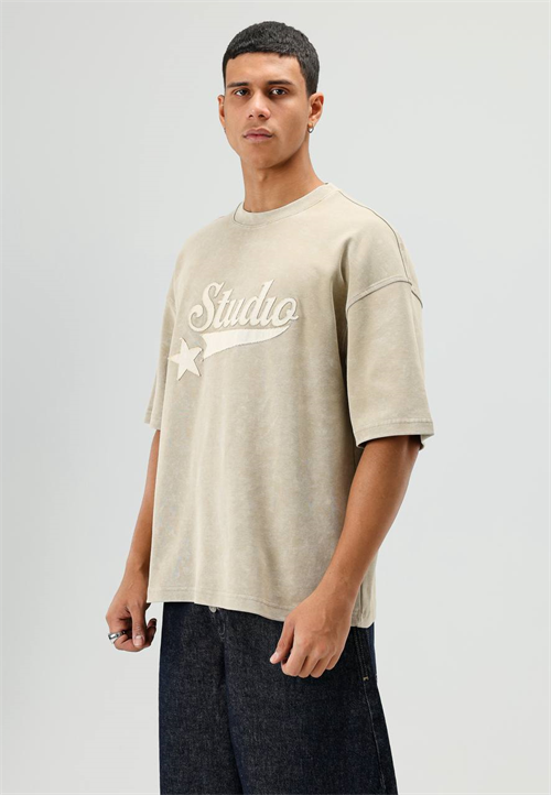 Wholesale Mens Beige T-Shirt