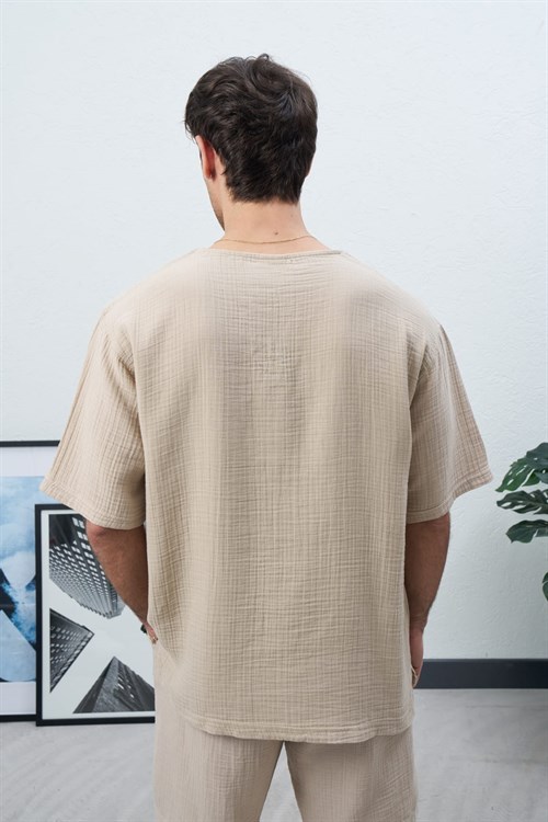 Wholesale Mens Beige T-Shirt