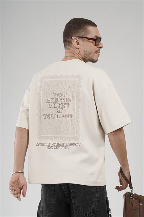 Wholesale Mens Beige T-Shirt