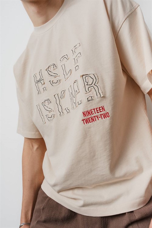 Wholesale Mens Beige T-Shirt
