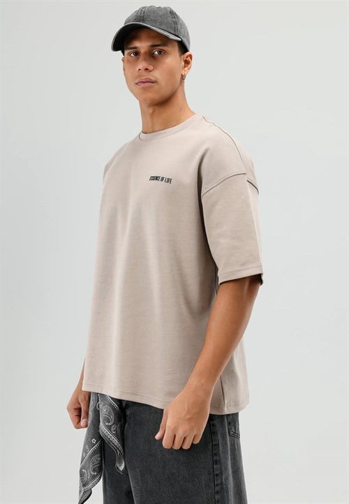 Wholesale Mens Beige T-Shirt