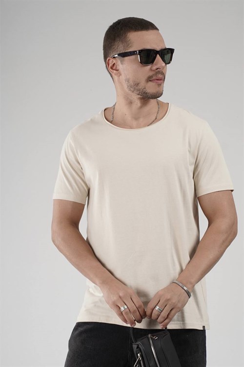 Wholesale Mens Beige T-Shirt