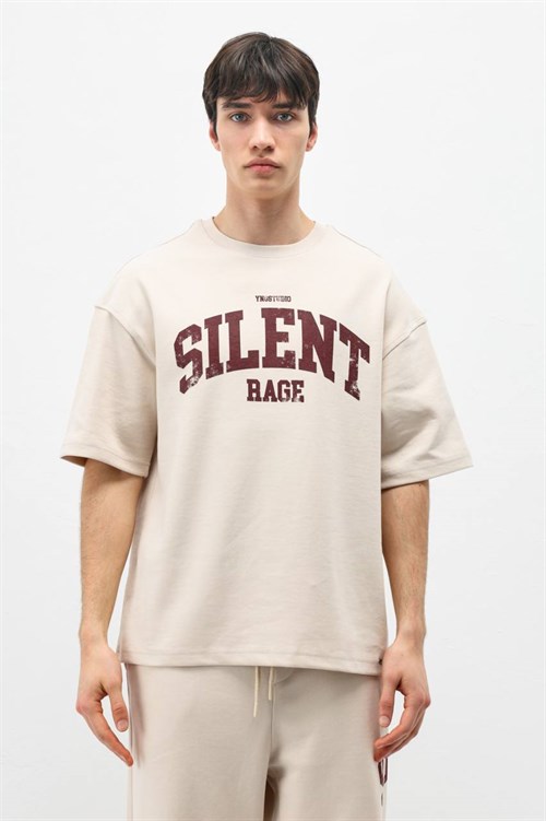 Wholesale Mens Beige T-Shirt and Pants Set